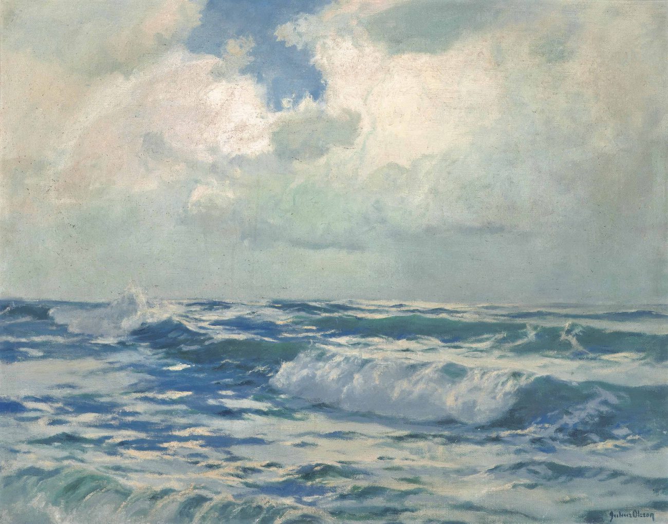 Atlantic rollers by Albert Julius Olsson