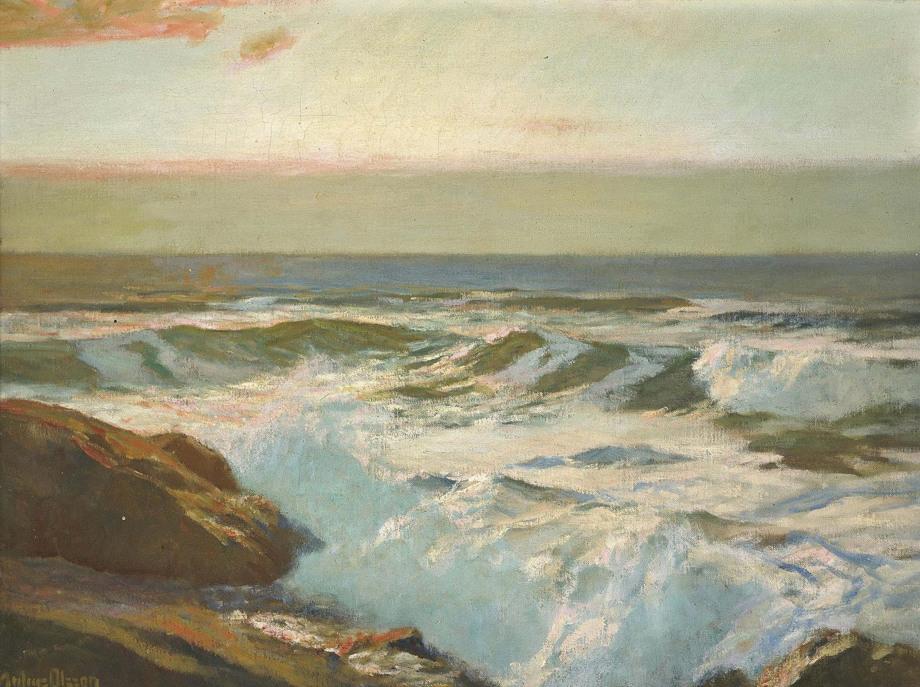 Breaking waves by Albert Julius Olsson