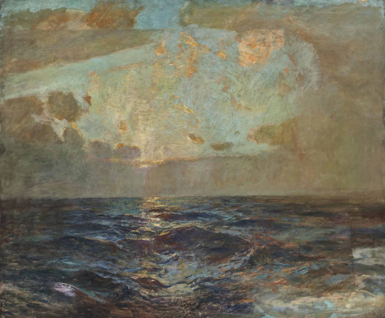 St Ives: golden dawn by Albert Julius Olsson