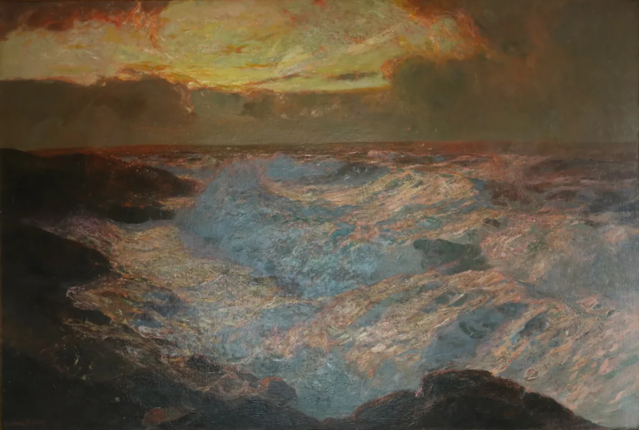 Stormy Evening on the Cornish Coast by Albert Julius Olsson